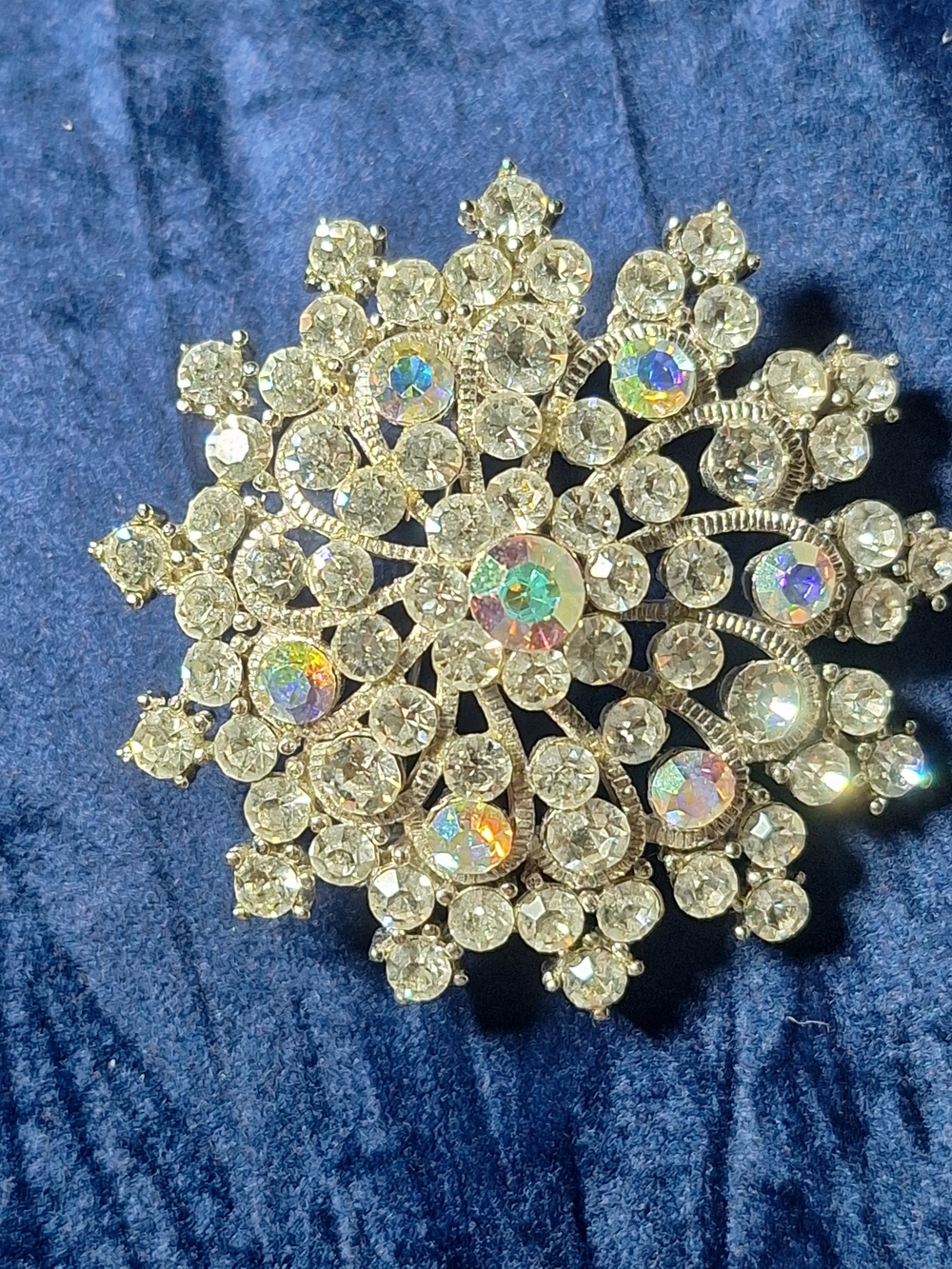 Vintage Coro Mid-century Aurora Borealis Brooch